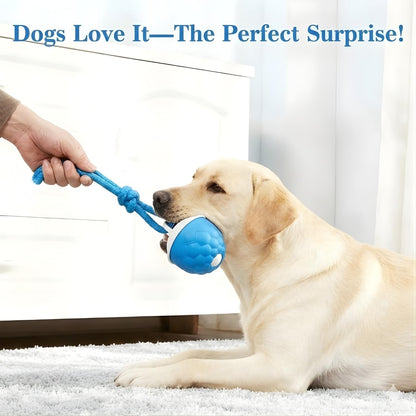 Interactive Motion-Activated Dog Toy with Rope – Rechargeable Smart Ball for Small Dogs, Featuring 3 Speed Modes and Durable Design