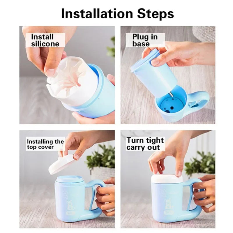 Outdoor Portable Dog Paw Cleaner - Soft Silicone Foot Washer for Quick and Easy Paw Cleaning