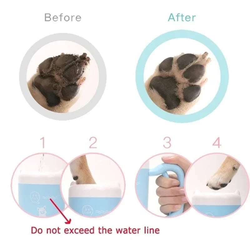 Outdoor Portable Dog Paw Cleaner - Soft Silicone Foot Washer for Quick and Easy Paw Cleaning